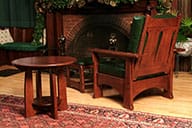 ensemble, bodmer occasional table, morris chair and ottoman